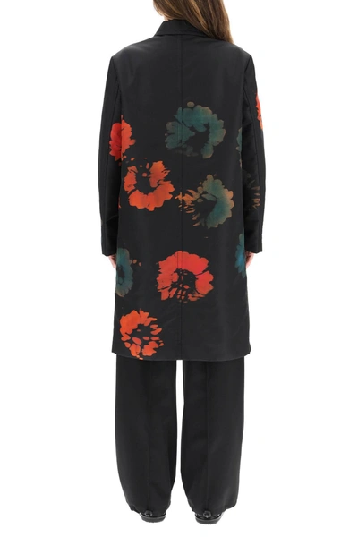 Shop Marni Nylon Midi Coat In Mixed Colours