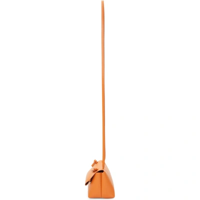 Shop Acne Studios Orange Knotted Strap Bag In Ac4 Orange