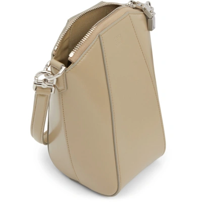 Shop Givenchy Beige Vertical Mini Antigona Bag In 250 Beige
