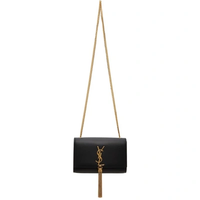 Shop Saint Laurent Black Small Kate Tassel Bag In 1000 Black