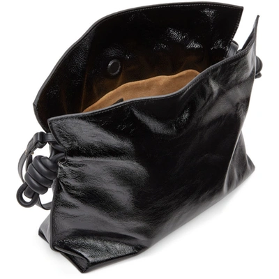 Shop Loewe Black Patent Flamenco Clutch Bag In 1100 Black