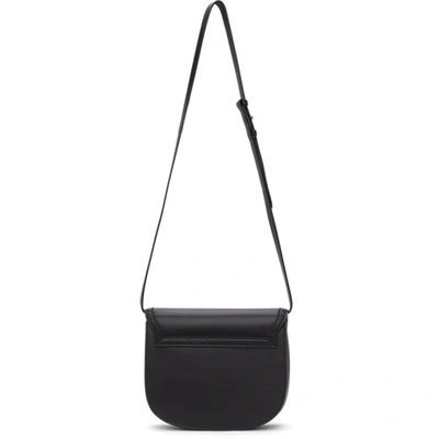 Shop Saint Laurent Black Perforated Medium Kaia Satchel Bag In 1000 Black