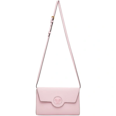 Shop Versace Pink 'la Medusa' Long Wallet Bag In 1p72v Light Pink Lig