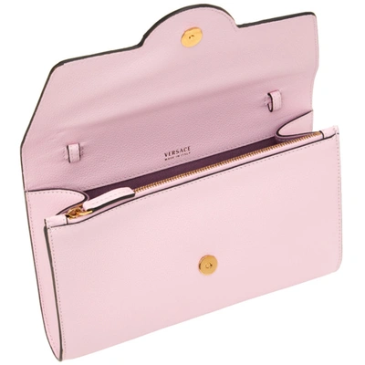 Shop Versace Pink 'la Medusa' Long Wallet Bag In 1p72v Light Pink Lig