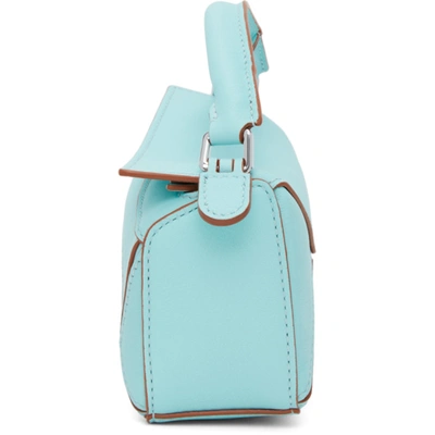 Shop Loewe Blue Nano Puzzle Bag In 5578 Pacific Aqua