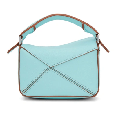 Shop Loewe Blue Nano Puzzle Bag In 5578 Pacific Aqua