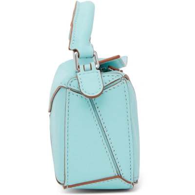 Shop Loewe Blue Nano Puzzle Bag In 5578 Pacific Aqua