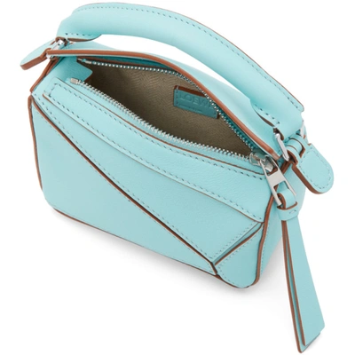 Shop Loewe Blue Nano Puzzle Bag In 5578 Pacific Aqua