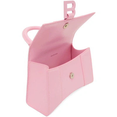 Shop Balenciaga Pink Xs Hourglass Bag In 5906 Candy Pink