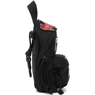 Shop Balenciaga Black Mini Gamer Patch Backpack In 1000 Black