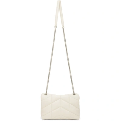 Shop Saint Laurent Off-white Toy Loulou Bag In 9207 White