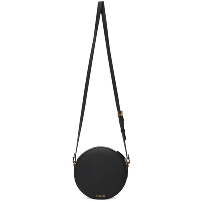 Shop Versace Black 'la Medusa' Round Camera Bag In Kvo41