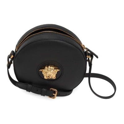 Shop Versace Black 'la Medusa' Round Camera Bag In Kvo41