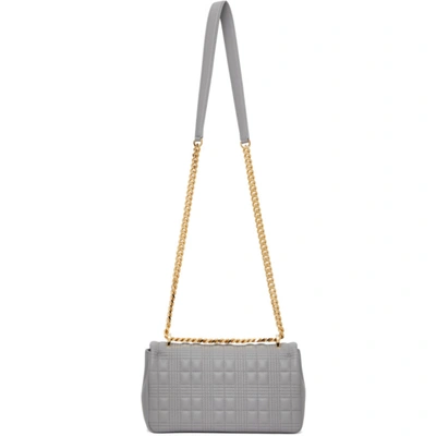 Shop Burberry Taupe Quilted Small Lola Bag In Cloud Grey