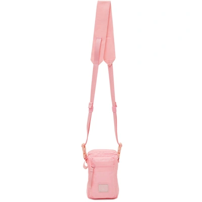 Shop Acne Studios Pink Logo Plaque Pocket Bag In Acv Bright Pink