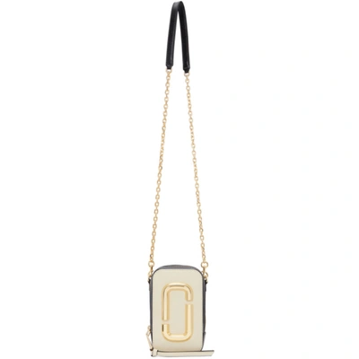 Shop Marc Jacobs Off-white & Black 'the Hot Shot' Bag In 136 New Cloud White