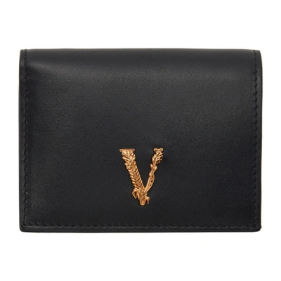 Shop Versace Black Vitrus Wallet In Kv041