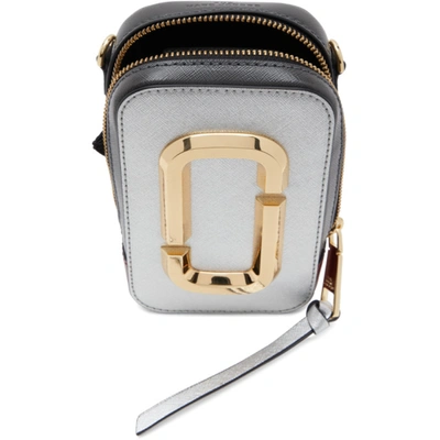 Shop Marc Jacobs Silver & Grey 'the Hot Shot' Bag In 098 Silver Multi
