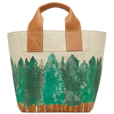 Shop Acne Studios Beige Grant Levy Edition Printed Tote In Amr Beige/green