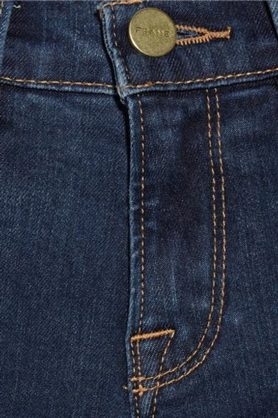 Shop Frame Le Skinny De Jeanne Mid-rise Jeans In Mid Denim