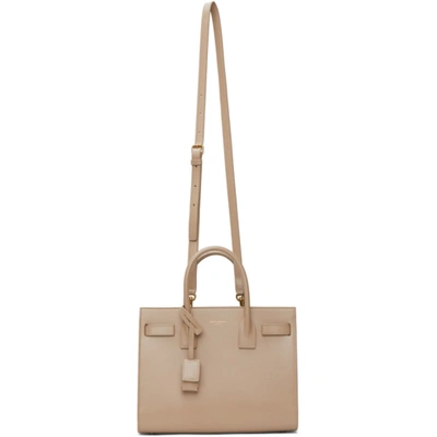 Shop Saint Laurent Beige Classic Baby Sac De Jour Tote In 2721 Dkbeig