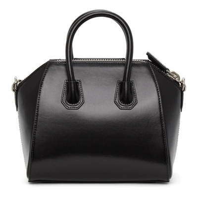 Shop Givenchy Black G Chain Mini Antigona Bag In 001 Black
