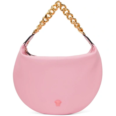 Shop Versace Pink 'la Medusa' Soft Bag In 1p56v
