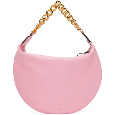 Shop Versace Pink 'la Medusa' Soft Bag In 1p56v