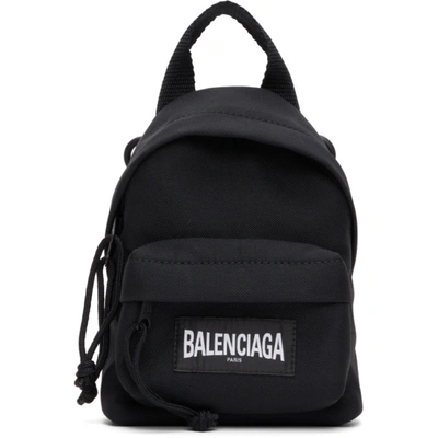 Shop Balenciaga Black Nylon Mini Backpack
