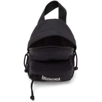 Shop Balenciaga Black Nylon Mini Backpack