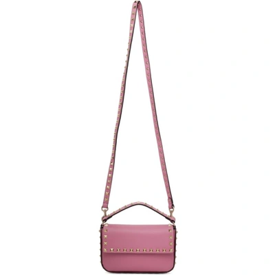 Shop Valentino Pink Small Rockstud Bag In M38 Dawn Pi