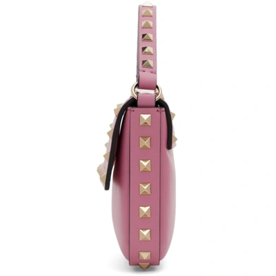 Shop Valentino Pink Small Rockstud Bag In M38 Dawn Pi