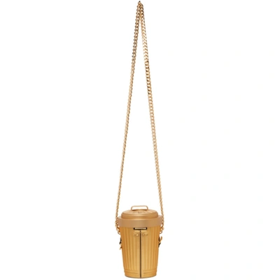 Moschino Gold Trash Can Shoulder Bag ModeSens