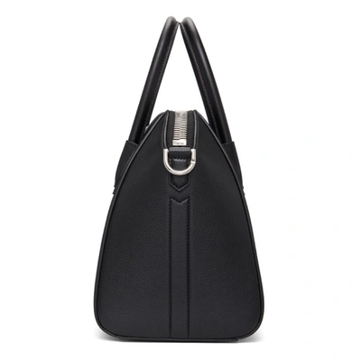 Shop Givenchy Black Grained Small Antigona Bag In 001 Black