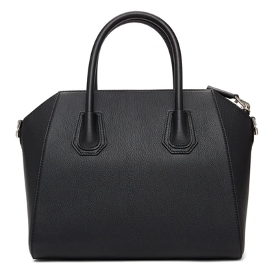 Shop Givenchy Black Grained Small Antigona Bag In 001 Black