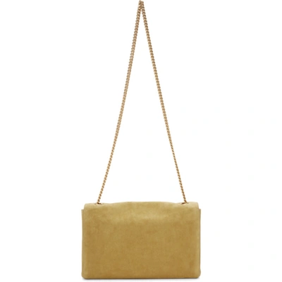 Shop Saint Laurent Reversible Khaki Medium Kate Bag In 2309 Maroongreen