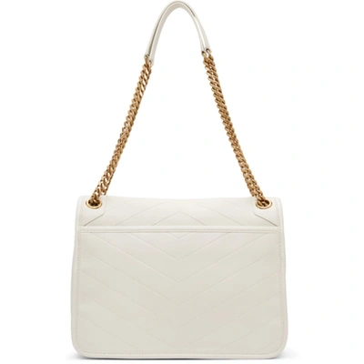 Shop Saint Laurent Taupe Medium Niki Bag In 9207 White