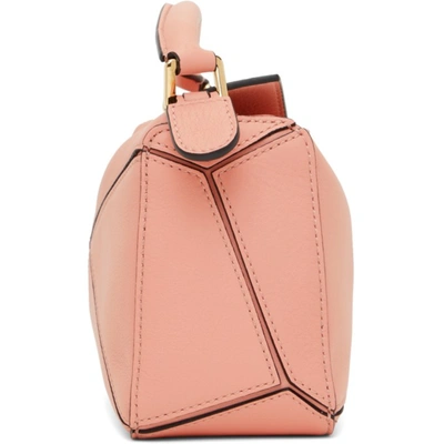 Loewe Mini Puzzle Bag In Classic Calfskin In Pink