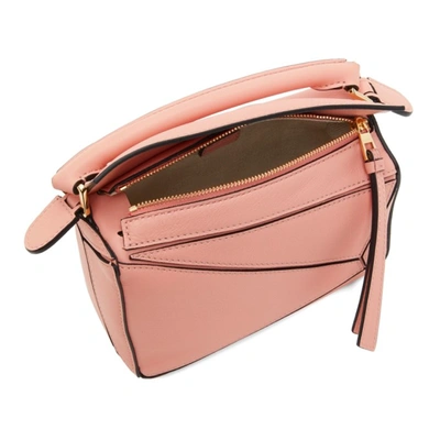 Loewe Mini Puzzle Bag In Classic Calfskin In Pink