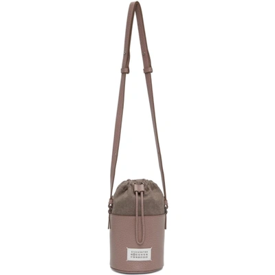 Shop Maison Margiela Taupe Mini 5ac Bucket Bag In T4315 Mauve