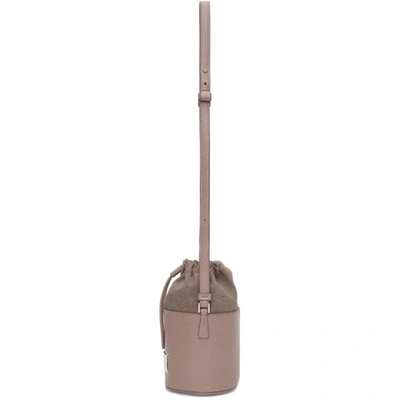 Shop Maison Margiela Taupe Mini 5ac Bucket Bag In T4315 Mauve