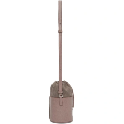 Shop Maison Margiela Taupe Mini 5ac Bucket Bag In T4315 Mauve