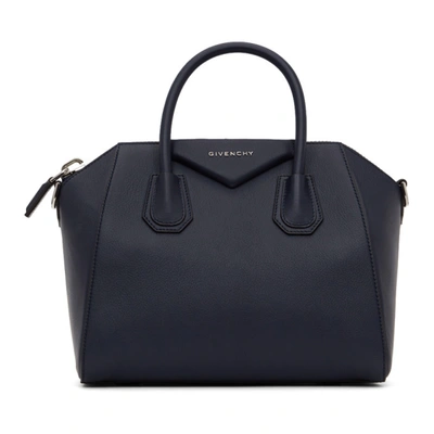 Shop Givenchy Navy Small Antigona Bag In 410 Navy