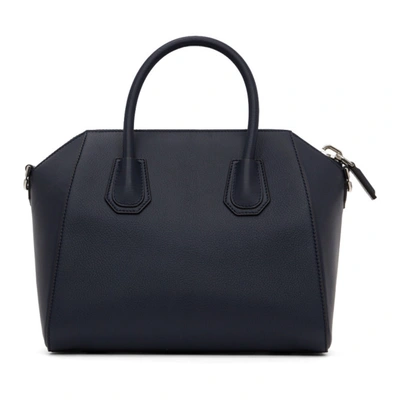 Shop Givenchy Navy Small Antigona Bag In 410 Navy