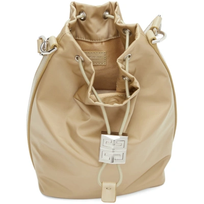 Shop Givenchy Beige Nylon 4g Bucket Bag In 277 Beige Cappuccino