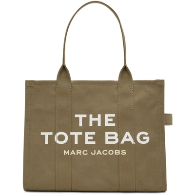 Shop Marc Jacobs Khaki 'the Traveler' Tote In 372 Slate