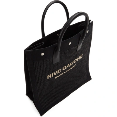 Shop Saint Laurent Black 'rive Gauche' North/south Noe Tote In 1050 Black