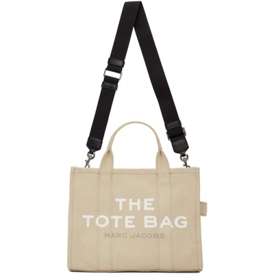 Shop Marc Jacobs Beige 'the Small Traveler' Tote In 260 Beige