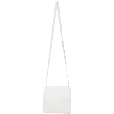 Shop Bottega Veneta White Clip Bag In 9137 Chalk