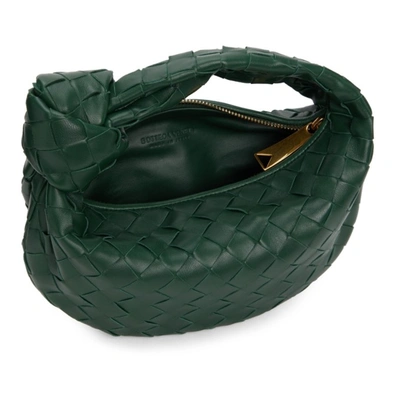 Shop Bottega Veneta Green Mini Jodie Bag In 3035 Raintree Gold